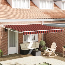Toldo Retráctil Manual Amarillo y Naranja 400 x 350 cm en Toldos | Comprar online en Foru.es