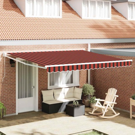 Toldo Retráctil Manual Amarillo y Naranja 400 x 350 cm en Toldos | Comprar online en Foru.es
