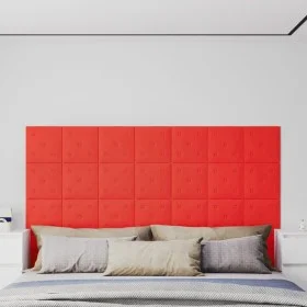 Wandpaneele 12 Stück rotes Kunstleder 30x30 cm 1,08 m² von vidaXL, Wandverkleidung - Ref: Foro24-343976, Preis: 33,84 €, Raba...