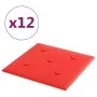 Wandpaneele 12 Stück rotes Kunstleder 30x30 cm 1,08 m² von vidaXL, Wandverkleidung - Ref: Foro24-343976, Preis: 33,84 €, Raba...