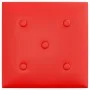 Wandpaneele 12 Stück rotes Kunstleder 30x30 cm 1,08 m² von vidaXL, Wandverkleidung - Ref: Foro24-343976, Preis: 33,84 €, Raba...