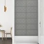 Paneles de pared 12 uds cuero sintético gris 60x30 cm 2,16 m² de vidaXL, Recubrimiento de paredes - Ref: Foro24-343991, Preci...