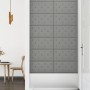 Paneles de pared 12 uds cuero sintético gris 60x30 cm 2,16 m² de vidaXL, Recubrimiento de paredes - Ref: Foro24-343991, Preci...