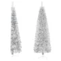 Medio árbol de Navidad artificial con soporte plateado 240 cm de vidaXL, Arboles de navidad - Ref: Foro24-344598, Precio: 20,...