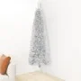 Medio árbol de Navidad artificial con soporte plateado 240 cm de vidaXL, Arboles de navidad - Ref: Foro24-344598, Precio: 20,...