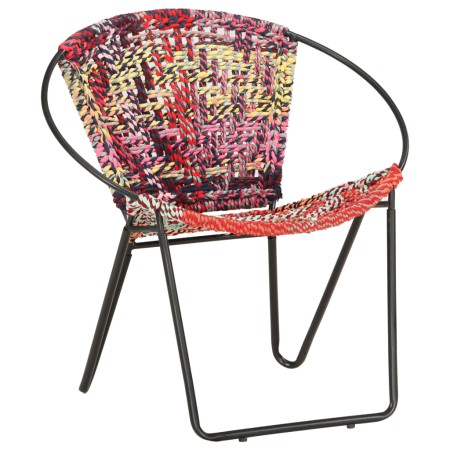 Silla circular chindi de tela multicolor en Sillones | Comprar online en Foru.es