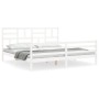 Estructura de cama con cabecero madera maciza blanco 200x200cm de vidaXL, Camas y somieres - Ref: Foro24-3194917, Precio: 154...