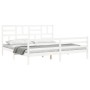 Estructura de cama con cabecero madera maciza blanco 200x200cm de vidaXL, Camas y somieres - Ref: Foro24-3194917, Precio: 154...