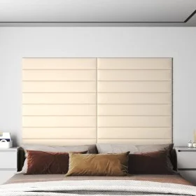 Wall panels 12 pcs cream velvet 90x15 cm 1.62 m² by vidaXL, Wall covering - Ref: Foro24-343899, Price: 65,95 €, Discount: %