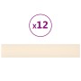 Paneles de pared 12 uds terciopelo color crema 90x15 cm 1,62 m² de vidaXL, Recubrimiento de paredes - Ref: Foro24-343899, Pre...