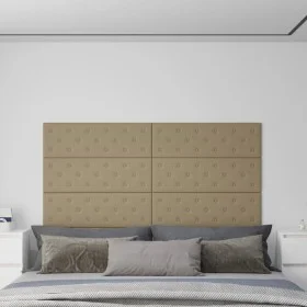 Wall panels 12 pcs cappuccino synthetic leather 90x30 cm 3.24 m² by vidaXL, Wall covering - Ref: Foro24-344006, Price: 75,58 ...