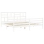 Estructura de cama con cabecero madera maciza blanco 200x200cm de vidaXL, Camas y somieres - Ref: Foro24-3194917, Precio: 154...