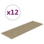 Paneles pared 12 uds cuero sintético capuchino 90x30 cm 3,24 m² de vidaXL, Recubrimiento de paredes - Ref: Foro24-344006, Pre...