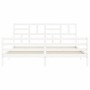 Estructura de cama con cabecero madera maciza blanco 200x200cm de vidaXL, Camas y somieres - Ref: Foro24-3194917, Precio: 154...