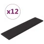 Paneles de pared 12 uds cuero sintético negro 60x15 cm 1,08 m² de vidaXL, Recubrimiento de paredes - Ref: Foro24-343981, Prec...