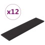 Paneles de pared 12 uds cuero sintético negro 60x15 cm 1,08 m² de vidaXL, Recubrimiento de paredes - Ref: Foro24-343981, Prec...