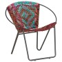 Silla circular chindi de tela multicolor en Sillones | Comprar online en Foru.es