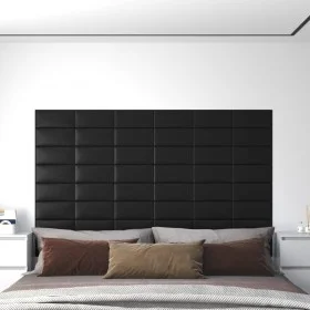 Wandpaneele 12 Stück schwarzes Kunstleder 30x15 cm 0,54 m² von vidaXL, Wandverkleidung - Ref: Foro24-343771, Preis: 32,78 €, ...