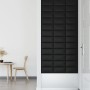 Paneles de pared 12 uds cuero sintético negro 30x15 cm 0,54 m² de vidaXL, Recubrimiento de paredes - Ref: Foro24-343771, Prec...