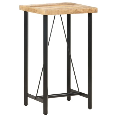 Mesa de bar madera maciza de mango rugosa 60x60x107 cm en Mesas de comedor | Comprar online en Foru.es