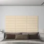 Wall panels 12 pcs cream fabric 60x15 cm 1.08 m² by vidaXL, Wall covering - Ref: Foro24-343816, Price: 45,11 €, Discount: %