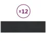Paneles de pared 12 uds terciopelo negro 60x15 cm 1,08 m² de vidaXL, Recubrimiento de paredes - Ref: Foro24-343840, Precio: 4...