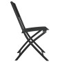 Sillas de jardín plegables 4 unidades acero y textilene negro de vidaXL, Sillas de jardín - Ref: Foro24-318767, Precio: 104,8...
