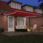 Toldo Retráctil Manual Rojo 400 x 300 cm Tela y acero en Toldos | Comprar online en Foru.es