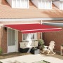 Toldo Retráctil Rojo 400 x 350 cm Tela y acero en Toldos | Comprar online en Foru.es