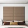 Paneles pared 12 uds cuero sintético capuchino 90x30 cm 3,24 m² de vidaXL, Recubrimiento de paredes - Ref: Foro24-343915, Pre...