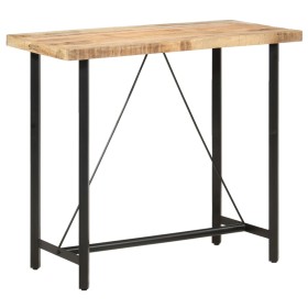 Mesa de bar madera maciza de mango rugosa 120x58x107 cm en Mesas de comedor | Comprar online en Foru.es