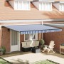 Toldo Retráctil Manual Azul y 450 x 300 cm Poliéster y metal en Toldos | Comprar online en Foru.es
