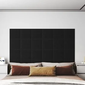Wall panels 12 pcs black fabric 30x30 cm 1.08 m² by vidaXL, Wall covering - Ref: Foro24-343796, Price: 38,80 €, Discount: %