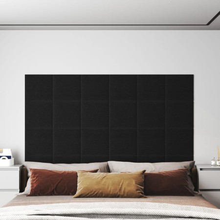 Paneles de pared 12 uds tela negro 30x30 cm 1,08 m² de vidaXL, Recubrimiento de paredes - Ref: Foro24-343796, Precio: 39,43 €...
