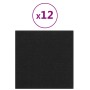 Paneles de pared 12 uds tela negro 30x30 cm 1,08 m² de vidaXL, Recubrimiento de paredes - Ref: Foro24-343796, Precio: 39,43 €...