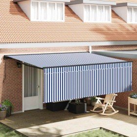 Toldo Retráctil Azul y 400 x 300 cm Poliéster y Aluminio en Toldos | Comprar online en Foru.es