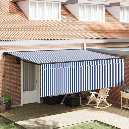 Toldo Retráctil Azul y 400 x 300 cm Poliéster y Aluminio en Toldos | Comprar online en Foru.es