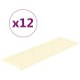 Paneles de pared 12 uds cuero sintético crema 90x30 cm 3,24 m² de vidaXL, Recubrimiento de paredes - Ref: Foro24-344003, Prec...