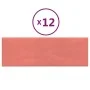Paneles de pared 12 uds terciopelo rosa 90x30 cm 3,24 m² de vidaXL, Recubrimiento de paredes - Ref: Foro24-343922, Precio: 66...