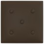 Paneles de pared 12 uds cuero sintético marrón 30x30 cm 1,08 m² de vidaXL, Recubrimiento de paredes - Ref: Foro24-343980, Pre...
