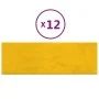 Paneles de pared 12 uds terciopelo amarillo 90x30 cm 3,24 m² de vidaXL, Recubrimiento de paredes - Ref: Foro24-343925, Precio...