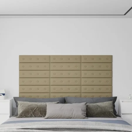 Wandpaneele 12 Stück Cappuccino-Kunstleder 60x15 cm 1,08 m² von vidaXL, Wandverkleidung - Ref: Foro24-343985, Preis: 28,10 €,...
