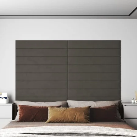 Wandpaneele 12 Stück dunkelgrauer Samt 90x15 cm 1,62 m² von vidaXL, Wandverkleidung - Ref: Foro24-343892, Preis: 53,68 €, Rab...