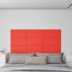 Wandpaneele 12 Stück rotes PE-Leder 60x30 cm 2,16 m² von vidaXL, Wandverkleidung - Ref: Foro24-343990, Preis: 54,35 €, Rabatt: %