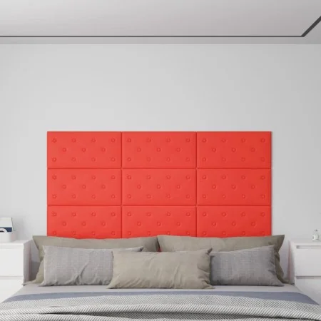 Wandpaneele 12 Stück rotes PE-Leder 60x30 cm 2,16 m² von vidaXL, Wandverkleidung - Ref: Foro24-343990, Preis: 54,35 €, Rabatt: %