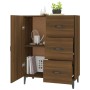Aparador de madera de ingeniería marrón roble 69,5x34x90 cm de vidaXL, Aparadores - Ref: Foro24-817356, Precio: 70,69 €, Desc...