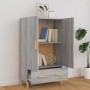 Aparador alto de madera contrachapada gris Sonoma 70x31x115 cm de vidaXL, Aparadores - Ref: Foro24-817472, Precio: 90,36 €, D...