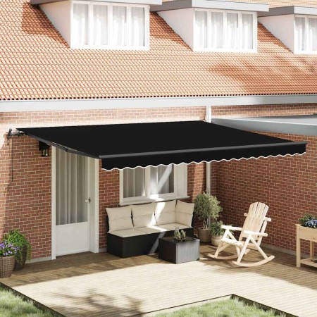 Toldo Retráctil Negro 450 x 300 cm Tela y Aluminio en Toldos | Comprar online en Foru.es