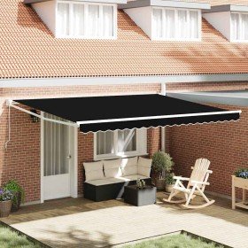 Toldo Retráctil Manual Negro 450 x 300 cm Poliéster y Aluminio en Toldos | Comprar online en Foru.es