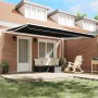 Toldo Retráctil Manual Negro 450 x 300 cm Poliéster y Aluminio en Toldos | Comprar online en Foru.es